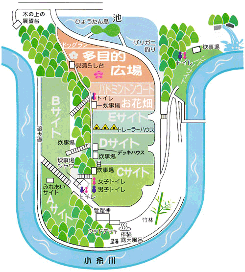 キャンプ場案内マップ